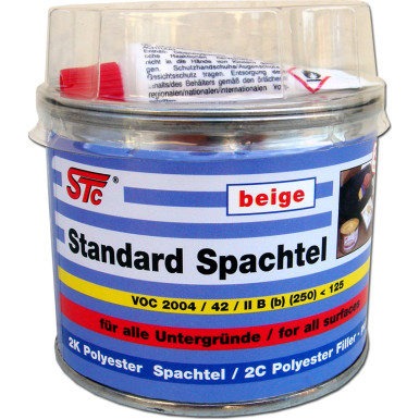 STC Standard Spachtel beige (2K Basis- und Füllspachtel) Dose 250g | 7574250 STC Standard Spachtel beige (2K Basis- und Füllspachtel) Dose 250g | 7574250