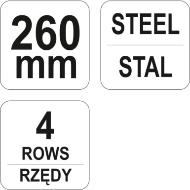 Stahldrahtbürste 4Reihig YT-6332 Stahldrahtbürste 4Reihig YT-6332