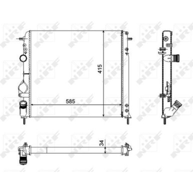 Kühler, Motorkühlung 58325 Kühler, Motorkühlung 58325
