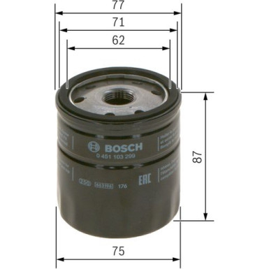 Ölfilter PEUGEOT,CITROEN,RENAULT,TALBOT 0 451 103 299 Ölfilter PEUGEOT,CITROEN,RENAULT,TALBOT 0 451 103 299