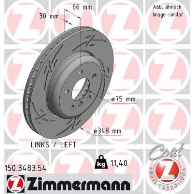 ZIMMERMANN Bremsscheibe 150.3483.54 ZIMMERMANN Bremsscheibe 150.3483.54