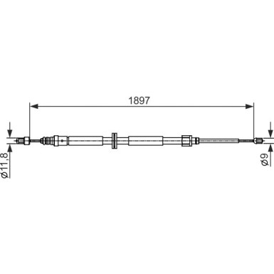 Handbremsseil 1987482433 Handbremsseil 1987482433