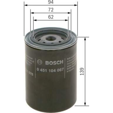 Ölfilter 0 451 104 067 Ölfilter 0 451 104 067