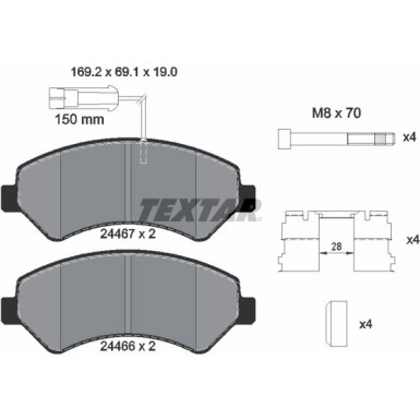 Bremsbelagsatz Fiat P. Ducato 06- Ad 1600Kg 2 Sensoren Verbessert Q+ 2446703 Bremsbelagsatz Fiat P. Ducato 06- Ad 1600Kg 2 Sensoren Verbessert Q+ 2446703