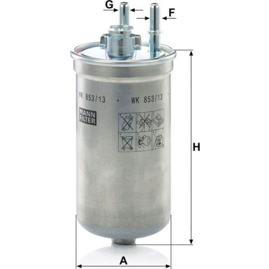 Mann & Hummel Kraftstofffilter PKW FORD Mondeo WK 853/13