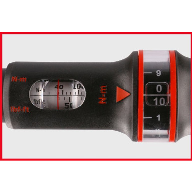 KS TOOLS ERGOTORQUE®Präzisions-Drehmomentschlüssel mit Ratschenkopf mit Drehknopfverstellung 516.1442