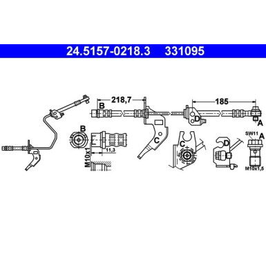 Bremsschlauch 24.5157-0218.3