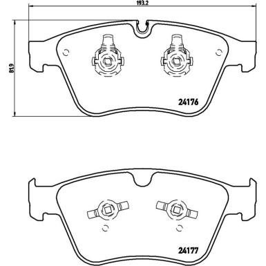BREMBO Bremsklötze VA P 50 105 BREMBO Bremsklötze VA P 50 105