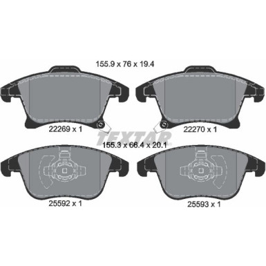 Bremsbelagsatz Ford P. Galaxy/Mondeo/S-Max 14 Q+ 2226901 Bremsbelagsatz Ford P. Galaxy/Mondeo/S-Max 14 Q+ 2226901