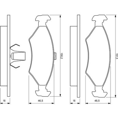 Bremsklötze FORD,MAZDA 0 986 424 462 Bremsklötze FORD,MAZDA 0 986 424 462