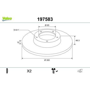 VALEO Bremsscheibe 197583