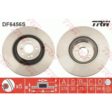 Bremsscheibe Db P. X164 3.0-5.5 06 DF6456S Bremsscheibe Db P. X164 3.0-5.5 06 DF6456S