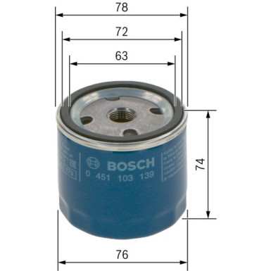 Ölfilter CITROEN,PEUGEOT,SIMCA,TALBOT 0 451 103 139 Ölfilter CITROEN,PEUGEOT,SIMCA,TALBOT 0 451 103 139