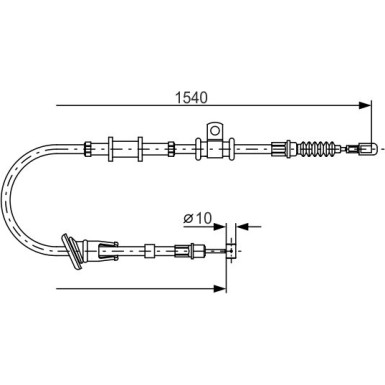 Handbremsseil re MITSUBISHI Space Star 98 1987482065