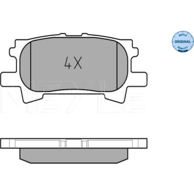 Bremsbelagsatz Toyota T. Lexus Rx300 03 MEYLE-ORIGINAL: True to OE 252396715 Bremsbelagsatz Toyota T. Lexus Rx300 03 MEYLE-ORIGINAL: True to OE 252396715
