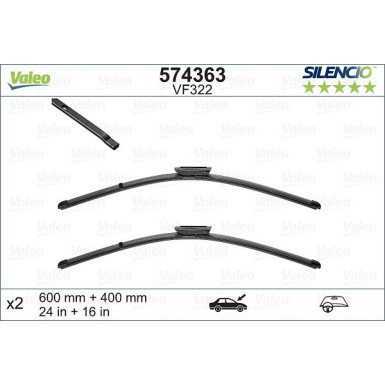VM322 VALEO Silencio X.TRM Wischer 574363 VM322 VALEO Silencio X.TRM Wischer 574363