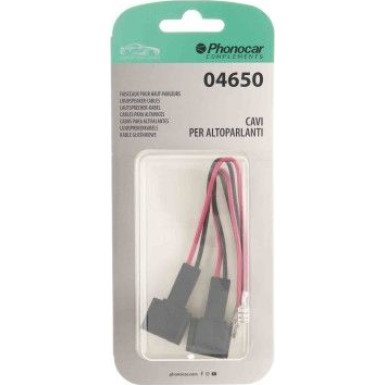 Phonocar 2x Kabel für Lautsprecher Lautsprecher-kabel 04650