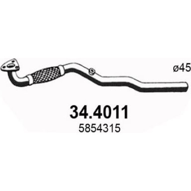 Abgasrohr OPEL Astra H 04 34.4011