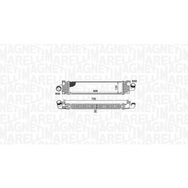 MAGNETI MARELLI Ladeluftkühler 351319204980 MAGNETI MARELLI Ladeluftkühler 351319204980