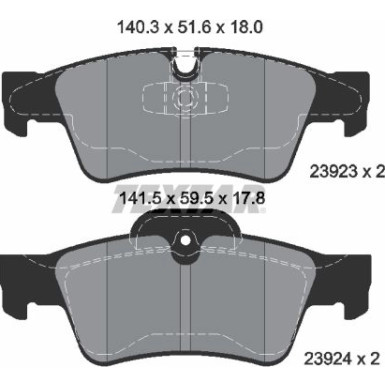 Bremsbelagsatz Db T. X164 06 2392302 Bremsbelagsatz Db T. X164 06 2392302