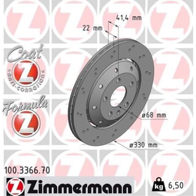 12 482 049 Bremsscheibe HA 100.3366.70 12 482 049 Bremsscheibe HA 100.3366.70