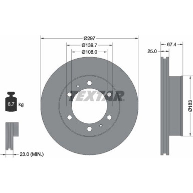Bremsscheibe Toyota P. Hi-Lux 06 92222600