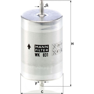 Mann & Hummel Kraftstofffilter PKW WK 831