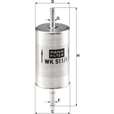 Mann & Hummel Kraftstofffilter PKW MERCEDES Viano,Vito II 09/03 WK 511/1