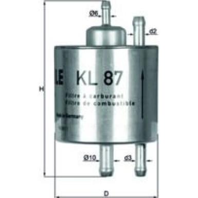 MAHLE Kraftstofffilter KL 87