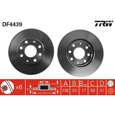 Bremsscheibe Chevrolet P. Aveo 04- 13/Kalos/Spark DF4439