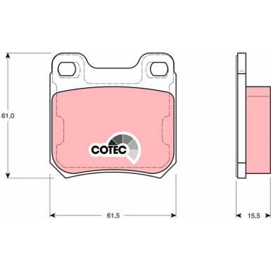 Bremsklötze HA SAAB 9-3,9-5,900,OPEL 96 COTEC GDB1346