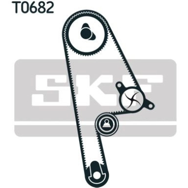 SKF Wasserpumpe + Zahnriemensatz VKMC 93616