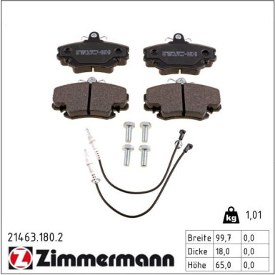 ZIMMERMANN Bremsbeläge 21463.180.2
