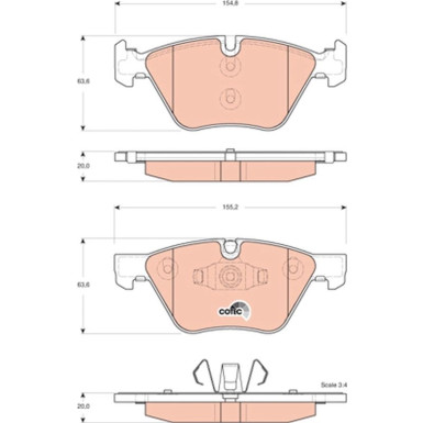 Bremsklötze VA BMW E81 05 COTEC GDB1662