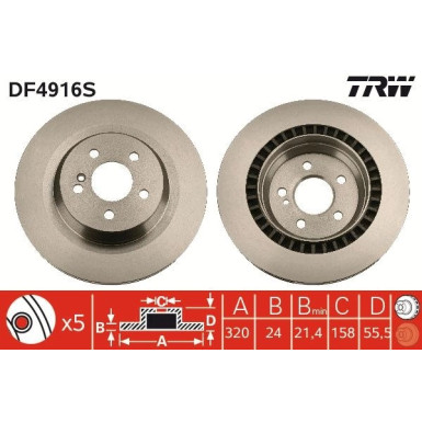 Bremsscheibe Db T. W221 S500 05 DF4916S Bremsscheibe Db T. W221 S500 05 DF4916S