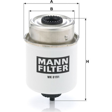 Mann & Hummel Kraftstofffilter LKW WK 8191 Mann & Hummel Kraftstofffilter LKW WK 8191