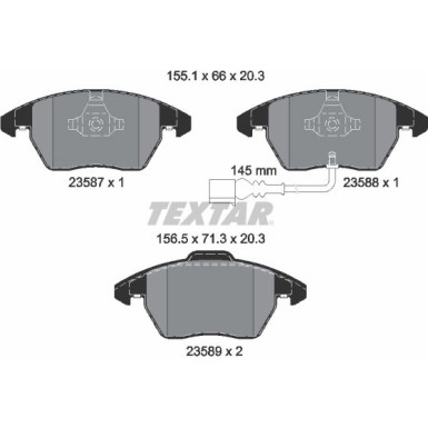 Bremsbelagsatz Vw P. Golf5 03-/Passat 05 Q+ 2358701