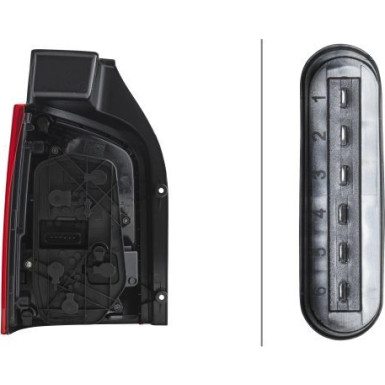 HECKLEUCHTE R 12 V HELLA VW TRANSPORTER T5 10,09-3,15 2SK 010 318-081