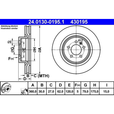 Bremsscheibe Land Rover P. Range Rover 05 24.0130-0195.1 Bremsscheibe Land Rover P. Range Rover 05 24.0130-0195.1