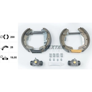Satz Bremsbacken Opel Corsa/Astra/Combo 93 Shoe Kit Pro 84044801 Satz Bremsbacken Opel Corsa/Astra/Combo 93 Shoe Kit Pro 84044801