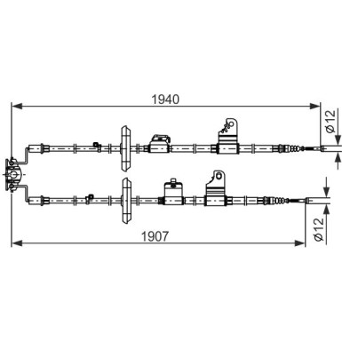 Handbremsseil CHEVROLET Trax OPEL 12 1987482858