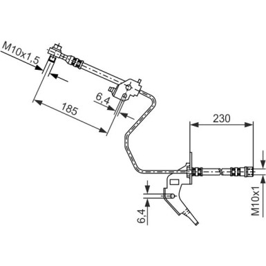 Bremsschlauch CHEVROLET,OPEL 1987476200