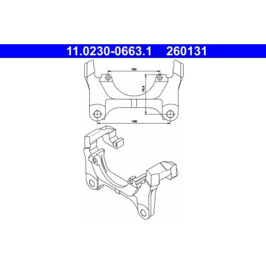 Halter, Bremssattel 11.0230-0663.1 Halter, Bremssattel 11.0230-0663.1