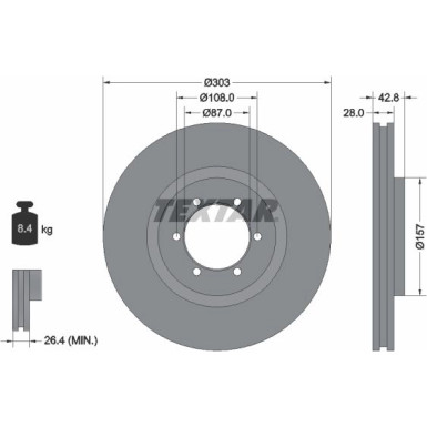 Bremsscheibe Hyundai P. Terraca 92180003