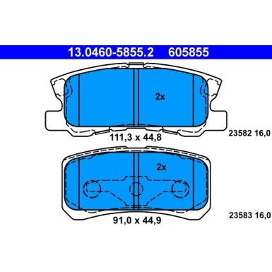 Bremsbelagsatz Peugeot T. 4007/4008 1.6-2.2 Hdi 07 13.0460-5855.2