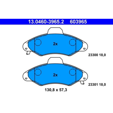 ATE Bremsbeläge 13.0460-3965.2 ATE Bremsbeläge 13.0460-3965.2