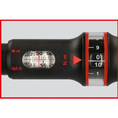 KS TOOLS ERGOTORQUE®Präzisions-Drehmomentschlüssel mit umschaltbarem Ratschenkopf 516.1532
