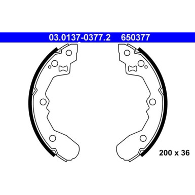 ATE Bremsbacken 03.0137-0377.2 ATE Bremsbacken 03.0137-0377.2