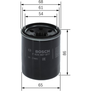 Ölfilter HONDA Civic F 026 407 077