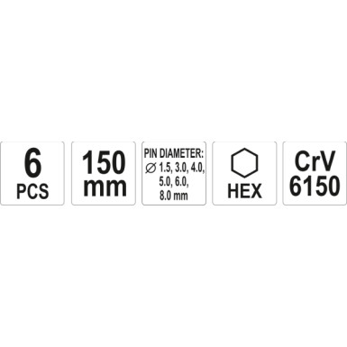 Splinttreibersatz 6-Tlg YT-47121 Splinttreibersatz 6-Tlg YT-47121